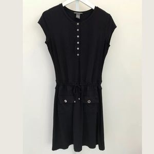 CHELSEA & THEODORE NAVY BLUE DRAWSTRING DRESS SIZE SIZE US 6